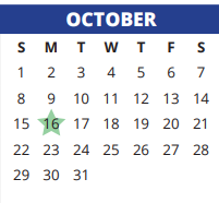 District School Academic Calendar for Alter Lrn Ctr for October 2023