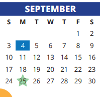 District School Academic Calendar for Sampson Elementary for September 2023