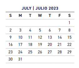 District School Academic Calendar for Albert S Johnston Elementary School for July 2023