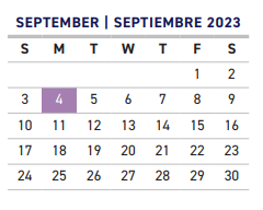 District School Academic Calendar for Richard Lagow Elementary School for September 2023