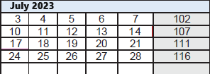 District School Academic Calendar for Frank L Smart Intermediate for July 2023