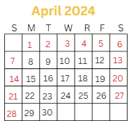 District School Academic Calendar for Kentucky Tech - Daviess County Campus for April 2024