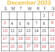 District School Academic Calendar for Kentucky Tech - Daviess County Campus for December 2023