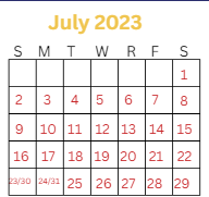District School Academic Calendar for Kentucky Tech - Daviess County Campus for July 2023