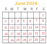 District School Academic Calendar for Kentucky Tech - Daviess County Campus for June 2024