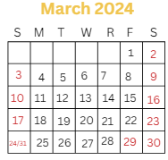 District School Academic Calendar for Kentucky Tech - Daviess County Campus for March 2024