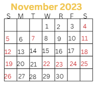 District School Academic Calendar for Kentucky Tech - Daviess County Campus for November 2023