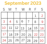 District School Academic Calendar for Kentucky Tech - Daviess County Campus for September 2023