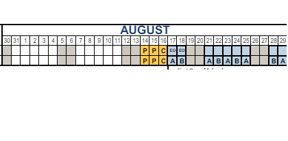 District School Academic Calendar for Stewart School for August 2023