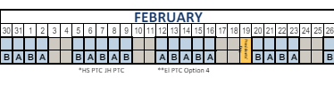 District School Academic Calendar for 3-6 Prog (clearfield Hs) for February 2024