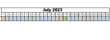 District School Academic Calendar for Stewart School for July 2023