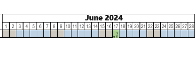 District School Academic Calendar for Cook School for June 2024
