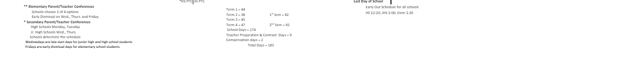 District School Academic Calendar Key for 3-6 Prog (clearfield Hs)