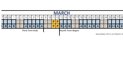 District School Academic Calendar for King School for March 2024
