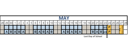 District School Academic Calendar for 3-6 Prog (clearfield Hs) for May 2024