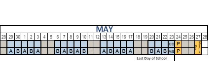 District School Academic Calendar for Cook School for May 2024