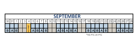 District School Academic Calendar for 3-6 Prog (clearfield Hs) for September 2023