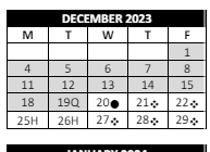 District School Academic Calendar for Belmont High School for December 2023