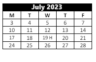 District School Academic Calendar for Van Cleve @ Mcguffey Elementary School for July 2023
