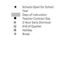 District School Academic Calendar Legend for Belmont High School