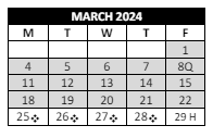 District School Academic Calendar for Van Cleve @ Mcguffey Elementary School for March 2024