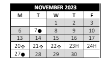 District School Academic Calendar for Van Cleve @ Mcguffey Elementary School for November 2023