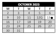 District School Academic Calendar for Van Cleve @ Mcguffey Elementary School for October 2023