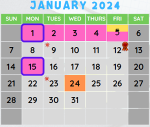 District School Academic Calendar for Decatur Area Technical Academy for January 2024