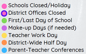 District School Academic Calendar Legend for Decatur Area Technical Academy