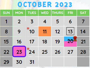 District School Academic Calendar for Decatur Area Technical Academy for October 2023
