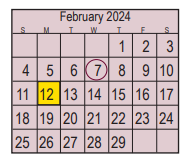 District School Academic Calendar for Deepwater Elementary for February 2024