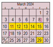 District School Academic Calendar for Carpenter Elementary for March 2024