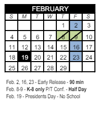 District School Academic Calendar for Technology Assisted Project Based Instruction Prog for February 2024
