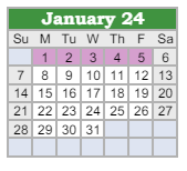 District School Academic Calendar for Northeast In Spec Ed Coop for January 2024