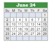 District School Academic Calendar for Northeast In Spec Ed Coop for June 2024