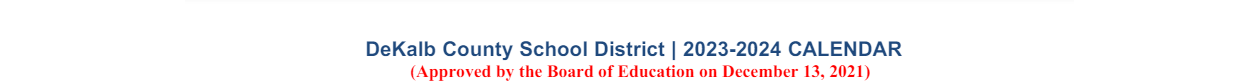 District School Academic Calendar for Hightower Elementary School
