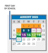 District School Academic Calendar for Connections Academy for August 2023
