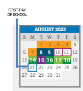 District School Academic Calendar for Wyman Elementary School for August 2023