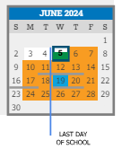 District School Academic Calendar for Rishel Middle School for June 2024