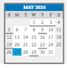 District School Academic Calendar for Academy Of Urban Learning for May 2024