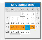 District School Academic Calendar for Contemporary Learning Academy High School for November 2023