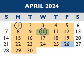 District School Academic Calendar for Carver Elementary for April 2024