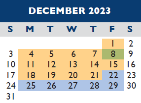 District School Academic Calendar for Carver Elementary for December 2023