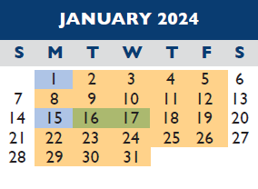 District School Academic Calendar for Carver Elementary for January 2024