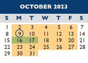 District School Academic Calendar for Carver Elementary for October 2023