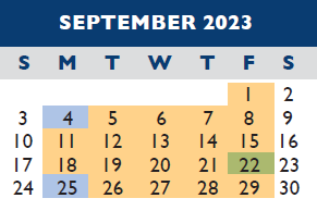 District School Academic Calendar for Carver Elementary for September 2023