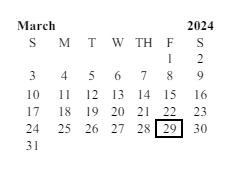 District School Academic Calendar for La Quinta Middle for March 2024