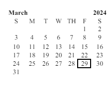 District School Academic Calendar for La Quinta High for March 2024