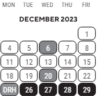 District School Academic Calendar for Foreign Language Immersion for December 2023