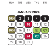 District School Academic Calendar for Stark School Of Technology for January 2024